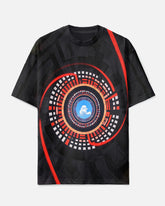 Men's Abstract Plaid Vortex Cloud Printed Casual Big and Tall Short Sleeve T-shirt